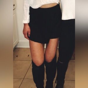 Aqua Suede Mini Skort